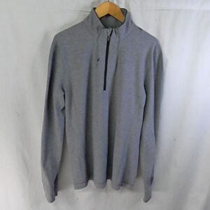 Lululemon 1/2 Pullover Mens Size‎ L Heather Gray Athletic Outdoor Mock Neck Logo